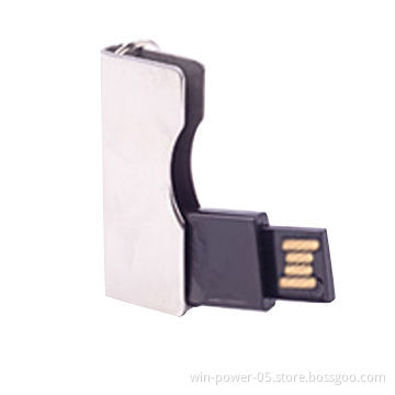 Metal Swivel Rotator USB Flash Drive, 7Mbps Writing Speed, 18Mbps Reading Speed